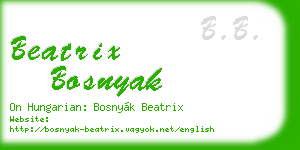 beatrix bosnyak business card