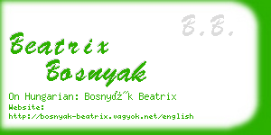 beatrix bosnyak business card